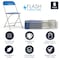 Flash Furniture Hercules Series Plastic Folding Chair Blue - 6 LB Weight Capacity Comfortable Event Chair-Lightweight Folding Chair, PK6 6-LE-L-3-BLUE-GG - alternate 10